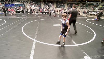 61 lbs Quarterfinal - Layla Rummel, Harrah Little League Wrestling vs Andrew Moore, Checotah Matcats