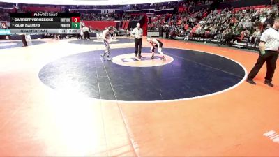 1A 132 lbs Quarterfinal - Garrett VerHeecke, Decatur (Unity Christian) vs Kane Dauber, Princeton