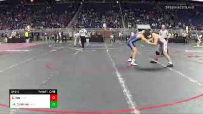 D1-215 lbs Cons. Round 3 - Anthony Coleman, Macomb Dakota vs Spencer Vos, Plymouth