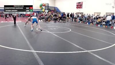 127 lbs Champ. Round 2 - Christopher Santiago, Worthington vs Ryder Antony, Lake Crystal Wellcome Memorial Area