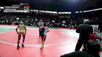 110 lbs Champ. Round 1 - Merrick Evans, BKV1 vs Zander Zimmerman, IND2