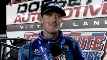 Mitchel Moles Reacts After Holding Off His Teammate For USAC Sumar Classic Win