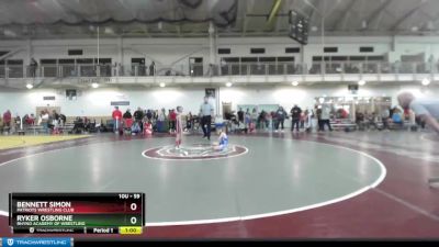 59 lbs Cons. Round 3 - Ryker Osborne, Rhyno Academy Of Wrestling vs Bennett Simon, Patriots Wrestling Club