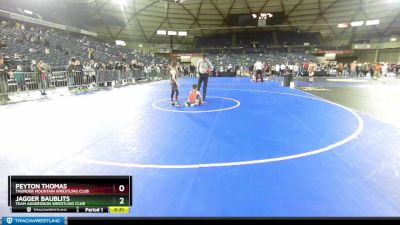 71 lbs 5th Place Match - Peyton Thomas, Thunder Mountain Wrestling Club vs Jagger Baublits, Team Aggression Wrestling Club