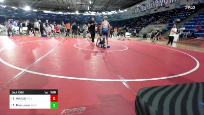 92 lbs Semifinal - Santino Andujo, Valiant Wrestling Club vs Asher Procunier, Michigan Premier WC