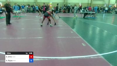 126 lbs Semifinal - Adaias Ortiz, Unattached vs Andres Rojas, Miami Wrestling Club