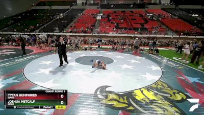 58 lbs Semifinal - Tytan Humphries, Idaho vs Joshua Metcalf, Idaho