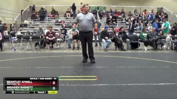 44 lbs Cons. Round 2 - Brenden Barnett, Hudson Wrestling Club vs Brantley Atwell, Birch Run