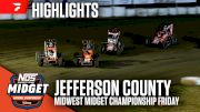 Highlights | 2026 USAC Midwest Midget Championship Friday at Jefferson County Speedway