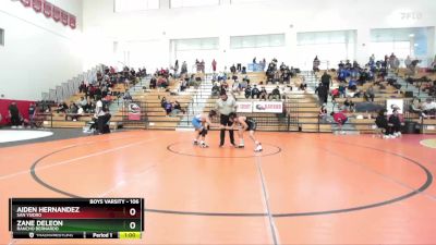 106 lbs Cons. Semi - Aiden Hernandez, San Ysidro vs Zane Deleon, Rancho Bernardo