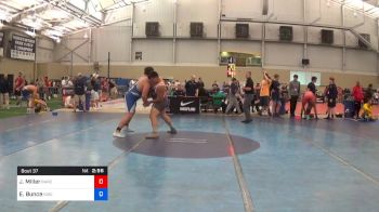 130 kg Round Of 32 - Jake Miller, Baker University vs Ethan Bunce, Knights Wrestling Club