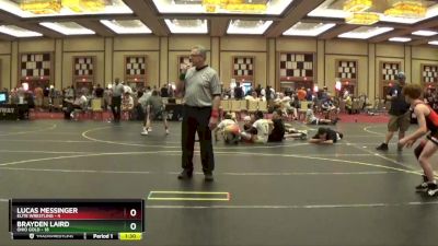 100 lbs Round 4 (6 Team) - Brayden Laird, Ohio Gold vs LUCAS MESSINGER, Elite Wrestling