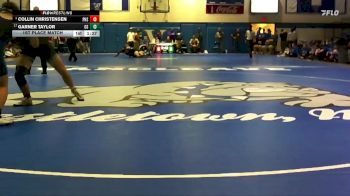 190 lbs 1st Place Match - Garner Taylor, Ocean Springs vs Collin Christensen, Picayune High School