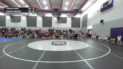 Boys 122 lbs Quarterfinal - Cooper Hurst, Shasta Boys vs Kamdyn Emmons, Hope Boys
