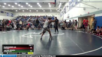 145 lbs Cons. Round 3 - Alexander Lin, San Diego vs Jacob Araiza, Murrieta Mesa