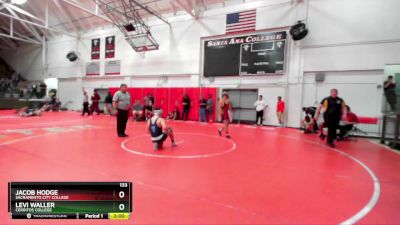 133 lbs Cons. Round 5 - Jacob Hodge, Sacramento City College vs Levi Waller, Cerritos College