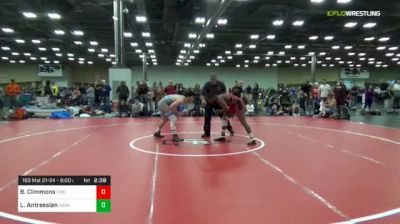 190 lbs Round Of 32 - Brooks Climmons, TWC The Wrestling Center vs Leo Antrassian, Advantage W.C.