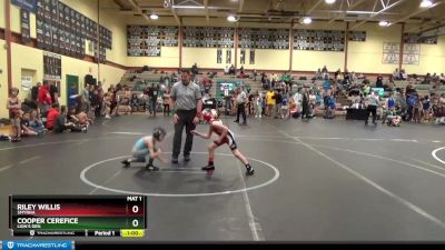 52-56 lbs Round 3 - Riley Willis, Smyrna vs Cooper Cerefice, Lion`s Den