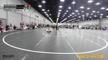 105 lbs Quarterfinal - William Hughes, Roundtree 14U vs Caden Bowling, OK Elite 14U Orange