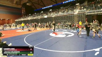 63 lbs Champ. Round 3 - Caysen Long, Riverton USA Wrestling vs Lincoln Wilkinson, Douglas Wrestling Club