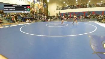 132 lbs Cons. Round 2 - Braden Hayes, Kellogg vs Riley Johnson, Lewiston