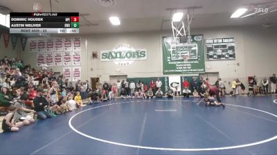 33 lbs Round 2 - Dominic Houdek, Hudson Pirate Elite vs Austin Weliver, Sailor Wrestling Club