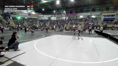 64 lbs Semifinal - Aria Lorenzo DeHerrera, Duran Elite vs Isabelle Lopez, Brighton WC