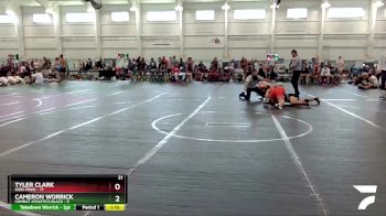 138 lbs Round 4 (8 Team) - Cameron Worrick, Combat Athletics Black vs Tyler Clark, Kiski Pride