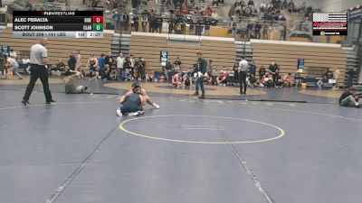 141 lbs Quarterfinal - Alec Peralta, Southern Illinois vs Scott Johnson, Clarion