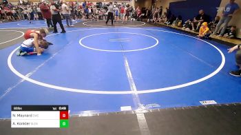 80 lbs Semifinal - Nash Maynard, Claremore Wrestling Club vs Aiden Konkler, Glenpool Warriors