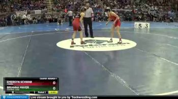 115 lbs Champ. Round 1 - Emersyn Schwab, Lisbon vs Brianna Mayer, Central Cass