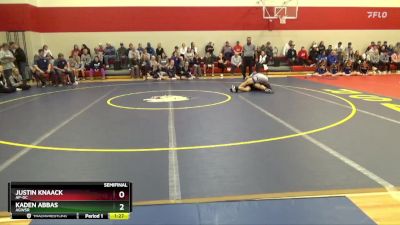 150 lbs Semifinal - Kaden Abbas, AGWSR vs Justin Knaack, AP-GC