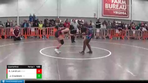 127 lbs Quarterfinal - Jasmine Craddock, North Chesterfield * vs Alyssa Landrum, Scanlan Wrestling Academy