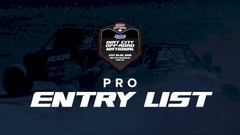 Pro Entry List: Dirt City Off-Road National In Lena, WI