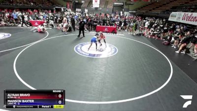 95 lbs Round 1 (16 Team) - Alyaah Bravo, KCWA-FR vs Madison Baxter, LAWA-FR