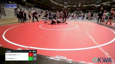 100 lbs Final - Maximus Blackwell, Broken Arrow Wrestling Club vs Michael Parker, Tulsa Mafia Boys