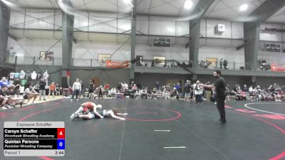 120 lbs Cons. Sub-semis - Carsyn Schaffer, Riverhawk Wrestling Academy vs Quintan Parsons, Punisher Wrestling Company