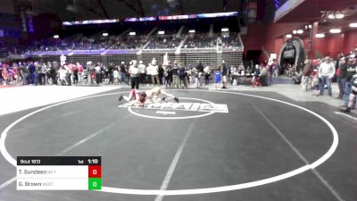 106 lbs Quarterfinal - Taden Sundeen, No Team vs Giovanni Brown, Western Nebraska Elite