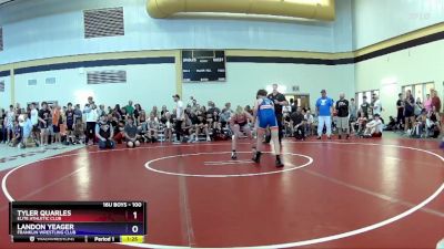 100 lbs Champ. Round 1 - Tyler Quarles, Elite Athletic Club vs Landon Yeager, Franklin Wrestling Club