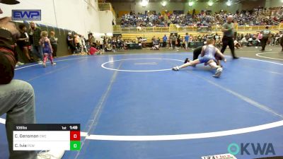 106 lbs Consi Of 8 #2 - Cael Gensman, Cowboy Wrestling Club vs Cohen Ivie, Ponca City Wildcat Wrestling