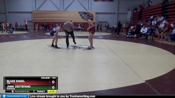 133 lbs Quarterfinal - Blake Engel, Coe vs John Destefano, Dubuque