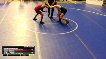 145 lbs Champ. Round 1 - Sebastian Leon, Golden Valley (Bakersfield) High School Wrestling vs Troy Pierce, De La Salle High School Wrestling