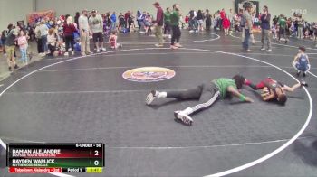 50 lbs 3rd Place Match - Damian Alejandre, Eastside Youth Wrestling vs Hayden Warlick, Blythewood Bengals
