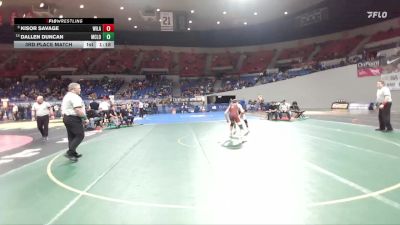 3A Boys 138 lbs 3rd Place Match - Kisor Savage, Willamina Boys vs Dallen Duncan, McLoughlin Boys