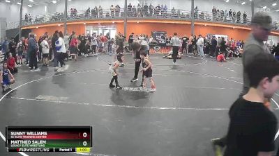 40 lbs Quarterfinal - Sunny Williams, KC Elite Training Center vs Mattheo Salem, Legacy Elite Wrestling