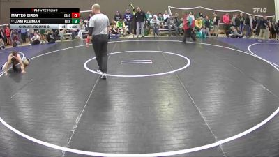 144 lbs Champ. Round 2 - Liam Kleiman, Richland vs Matteo Giron, Calvary Chapel