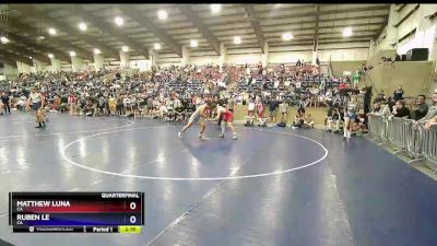 145 lbs Quarterfinal - Matthew Luna, CA vs Ruben Le, CA