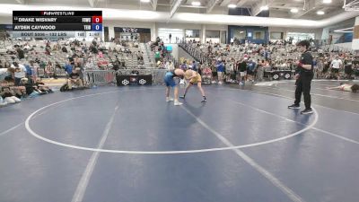 132 lbs Cons. Rd Of 16 - Drake Wisvary, Fighting Squirrels Wrestling Club vs Ayden Caywood, Team Idaho