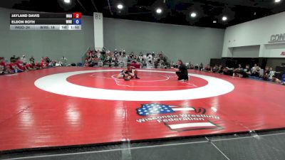 100 lbs Jayland Davis, Team Indiana Gold vs Eldon Roth, Wisconsin Red
