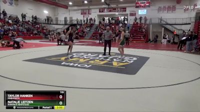 115 lbs Semifinal - Taylor Hanken, Maquoketa vs Natalie Leitzen, Dubuque Hempstead